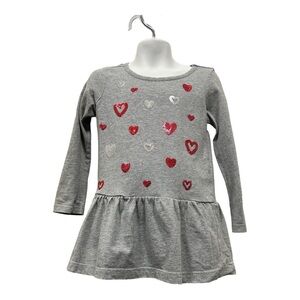 EUC GYMBOREE GIRLS “SEQUIN HEARTS TUNIC” Sz 4